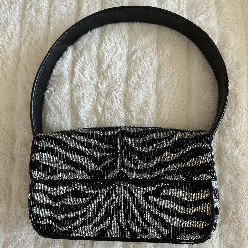 STAUD Tommy Beaded Shoulder Bag